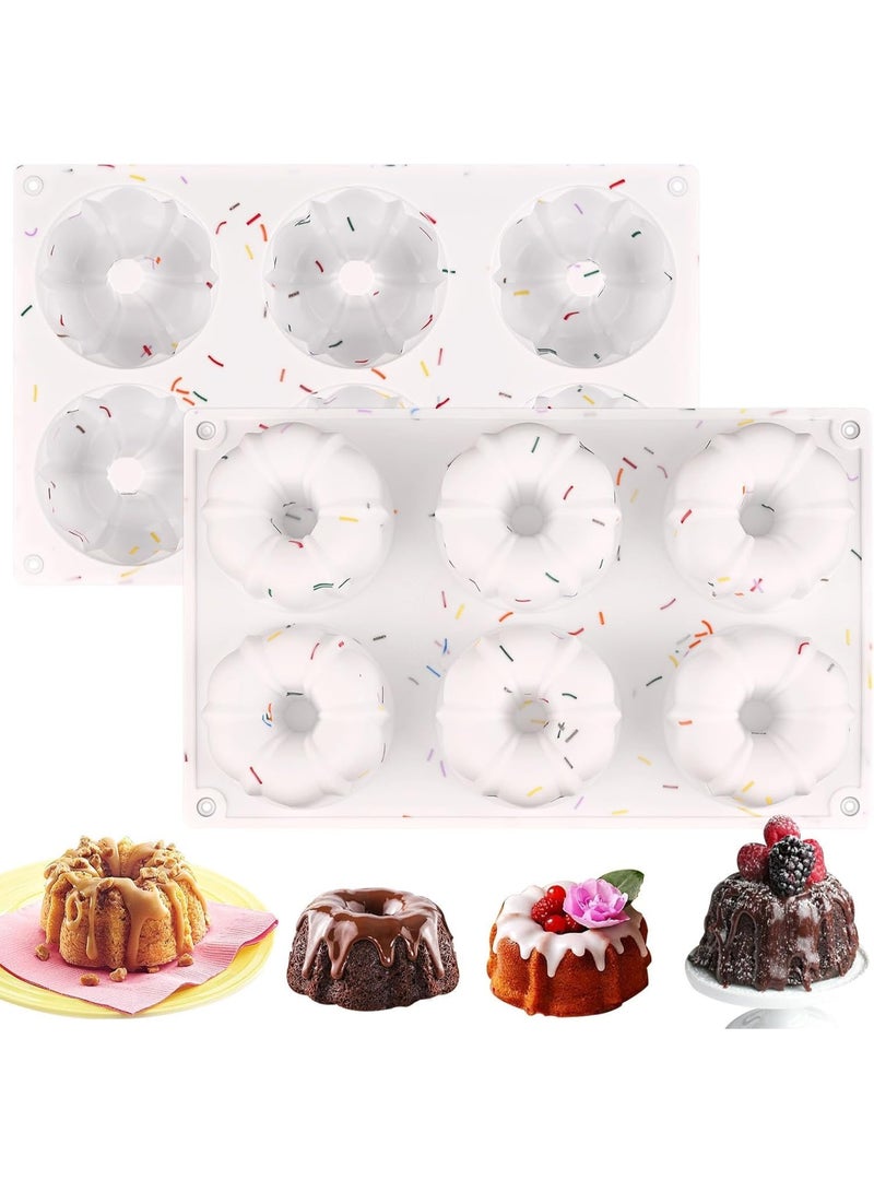 ChicAbode قوالب الكعك البيني Bundt ، قوالب الكعكة الأنبوبية ، قوالب الكعكة السيليكون غير اللزقة ، للكعك ، الدونات ، الكعك ، الجليد - Image 1